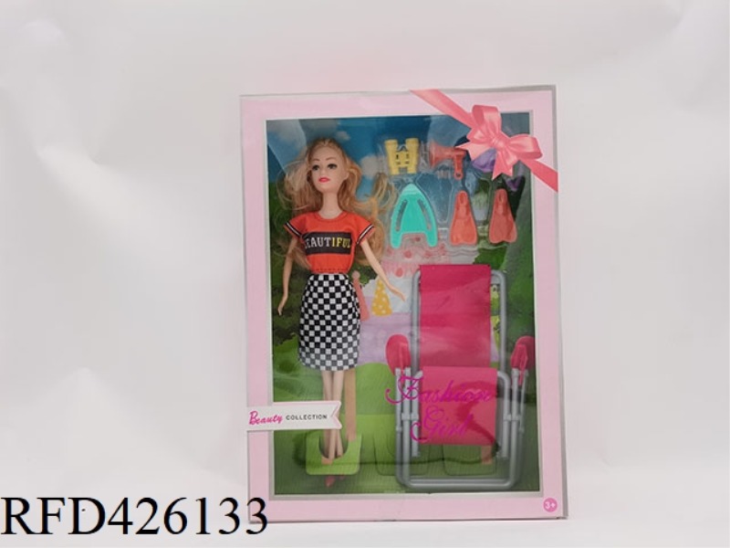 11.5 INCH ARTICULATED FASHION BARBIE WITH RECLINER + DIVING BLISTER