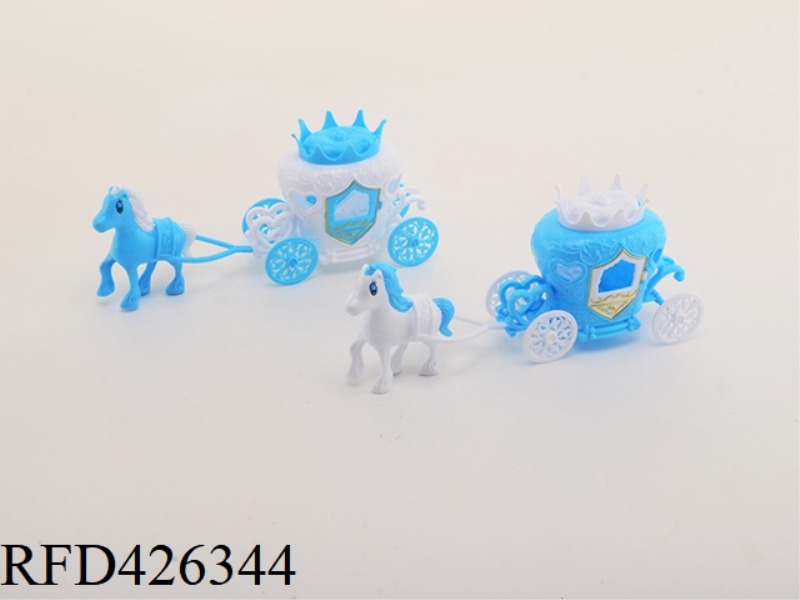 CARRIAGE CAN BE LOADED WITH SUGAR CROWN BLUE CARRIAGE