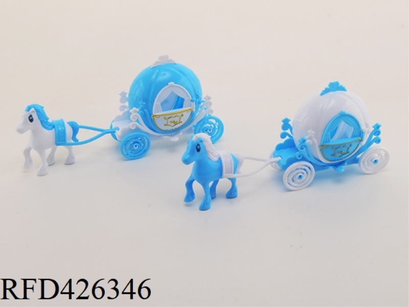 CARRIAGE CAN BE LOADED WITH SUGAR PUMPKIN BLUE CARRIAGE