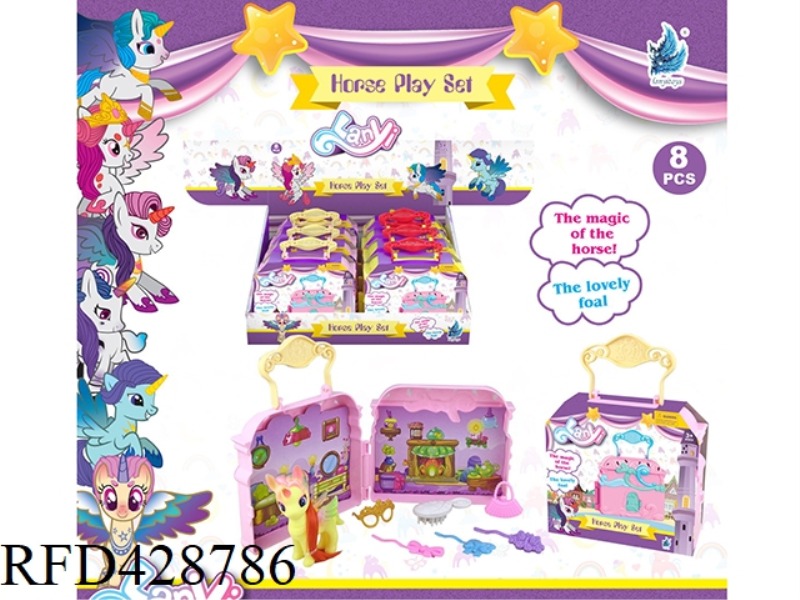 BLUE WING TOTE HOUSE UNICORN 8PCS