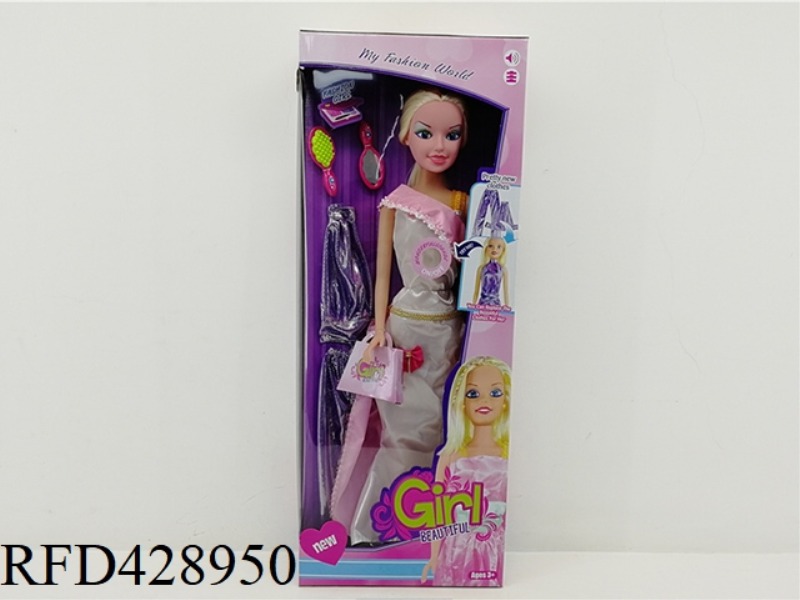32 INCH BARBIE WITH IC WITH CLOTHES + ACCESSORIES