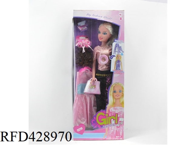 32 INCH BARBIE WITH IC WITH CLOTHES + ACCESSORIES