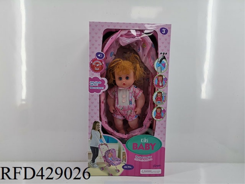 IRON TROLLEY WITH DOLL