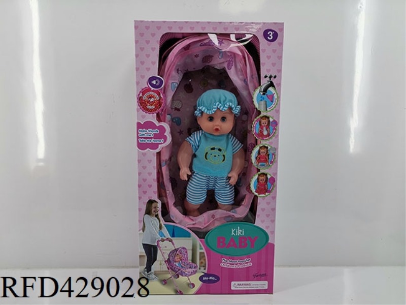 IRON TROLLEY WITH MALE DOLL