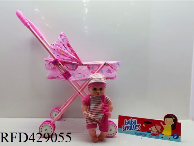 IRON TROLLEY WITH DOLL