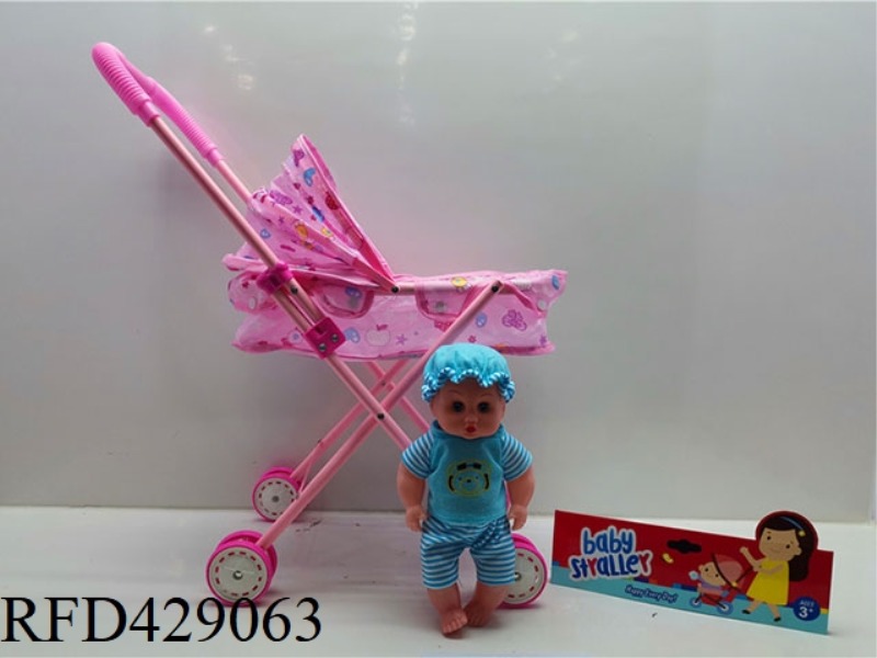 IRON TROLLEY WITH DOLL