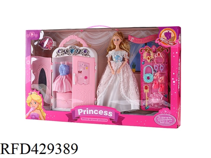 11 INCH KNUCKLE SKIRT BARBIE WITH WARDROBE