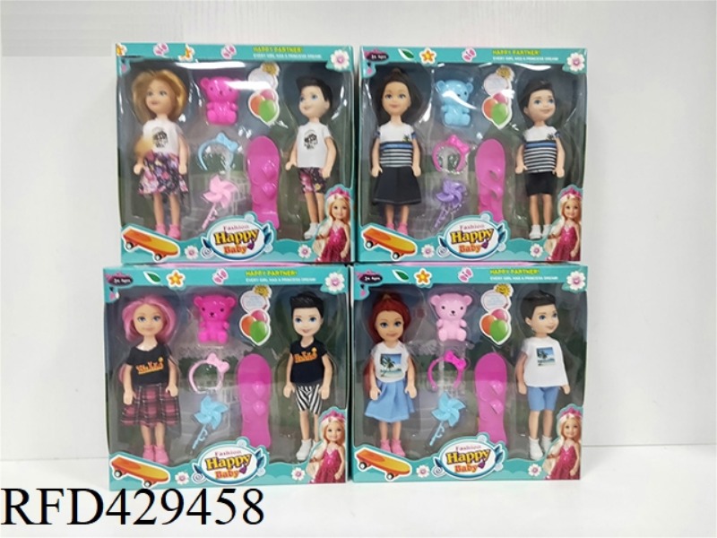 5 INCH BARBIE FOR MEN AND WOMEN (4 MIXED AND ACCESSORIES)