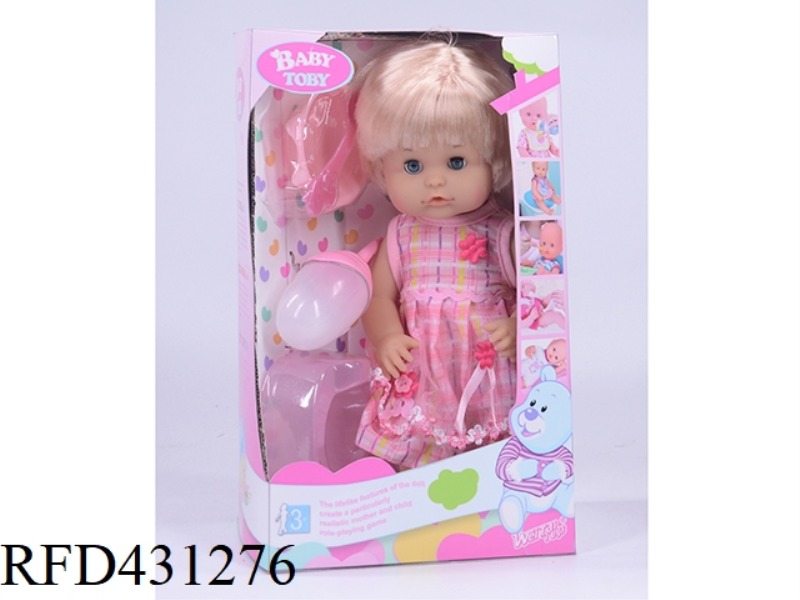 ENGLISH 32CM LIVE EYE DOLL + ACCESSORIES