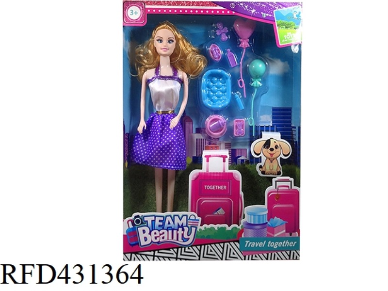 11.5 INCH REAL BODY ACTIVE FASHION SHORT SKIRT BARBIE WITH BALLOON BLISTER ACCESSORIES