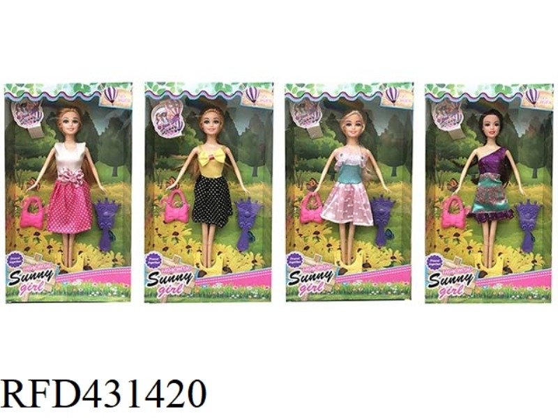 11.5 INCH REAL BODY LIVE HAND BARBIE SKIRT 4 MIXED WITH BAG