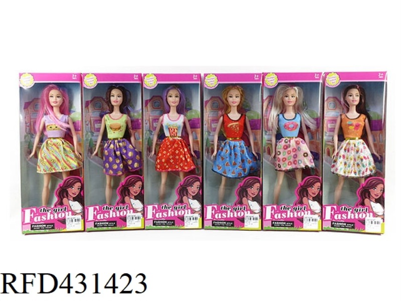 11.5 INCH SOLID SUMMER FASHION BARBIE 6 MIXED PACKS
