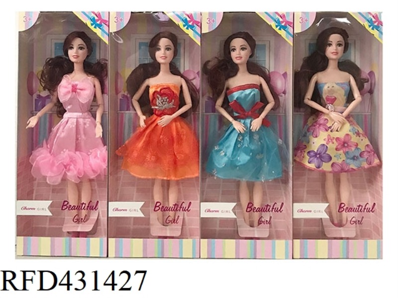 11.5 INCH 9 JOINTS SOLID BODY FASHION SKIRT BARBIE 4 MIXED
