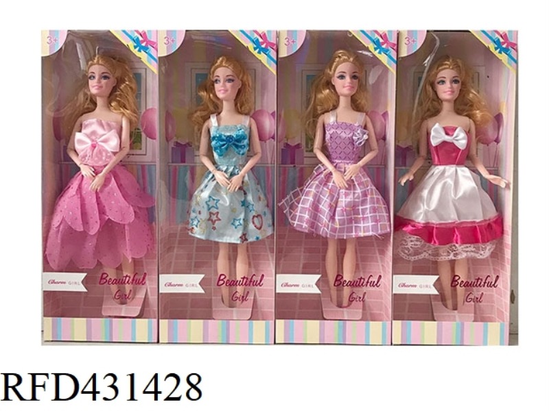 11.5 INCH 9 JOINTS SOLID BODY FASHION SKIRT BARBIE 4 MIXED