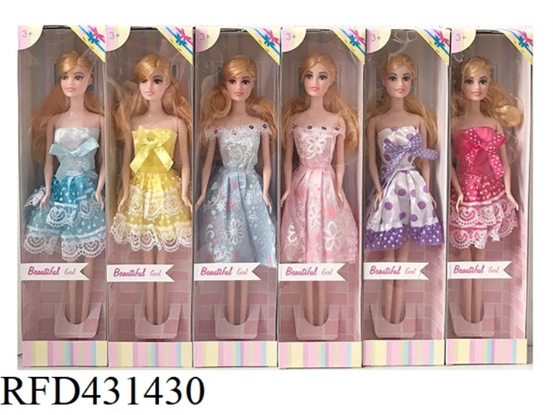 11.5 INCH LIVE HAND SOLID BODY FASHION SKIRT BARBIE 6 MIXED