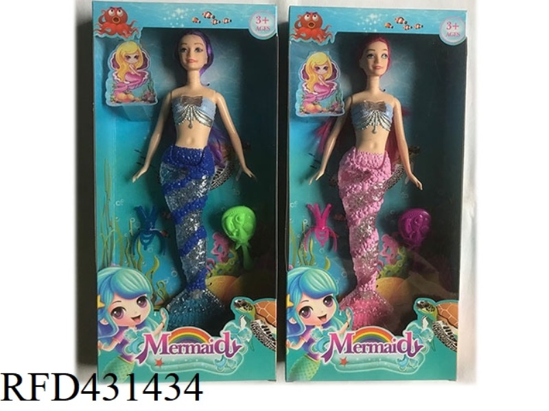11.5 INCH LIVE HAND MERMAID BARBIE 2-COLOR MIXED WITH COLORFUL LIGHTS AND MUSIC