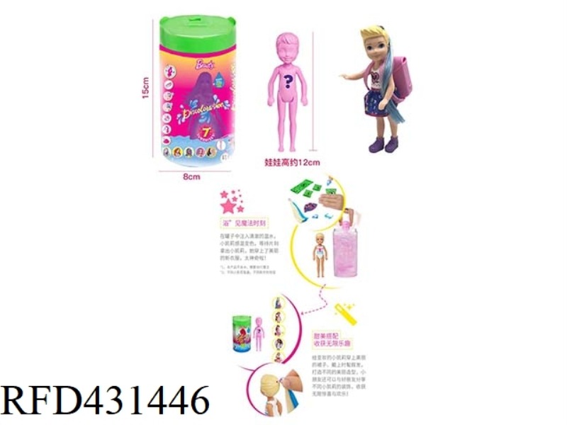 THE SECOND GENERATION 5-INCH SOLID BODY COLORFUL COLOR-CHANGING KELLY THEME. WITH PLASTIC CLOTHES WI