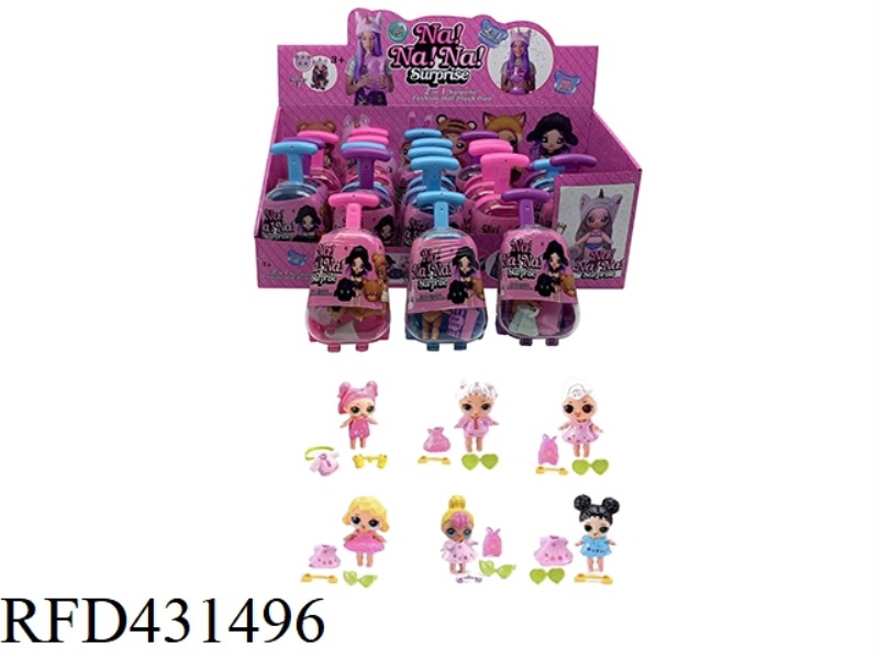 CARTOON SECOND GENERATION 3.5 INCH SOLID BODY NANA SURPRISE DOLL BAG, 4 RANDOM MIXED SHOES 22PC