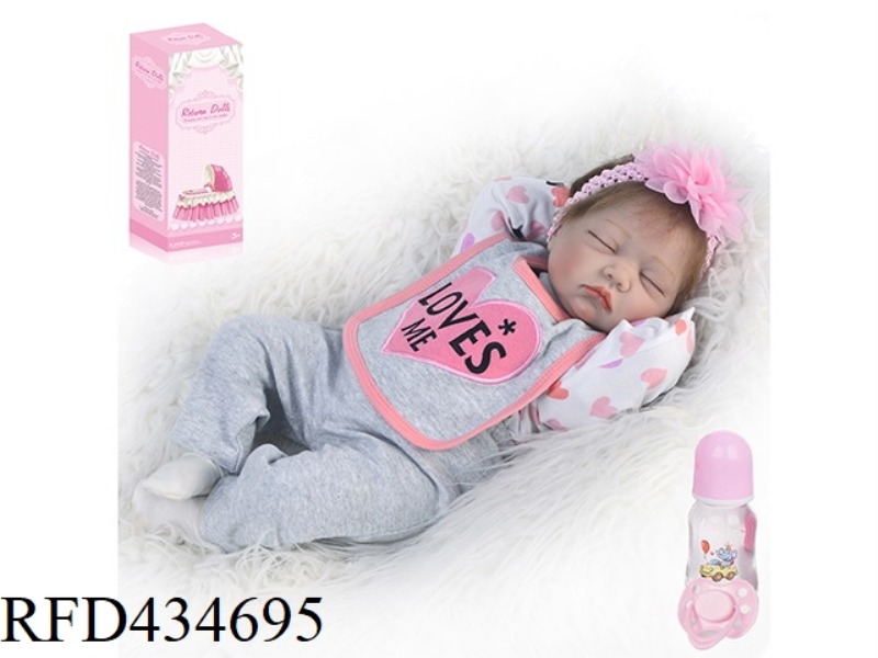 55CM REBIRTH DOLL HIGH SIMULATION BABY DOLL (SIMULATION LANUGO) WITH FEEDING BOTTLE, MAGNETIC PACIFI