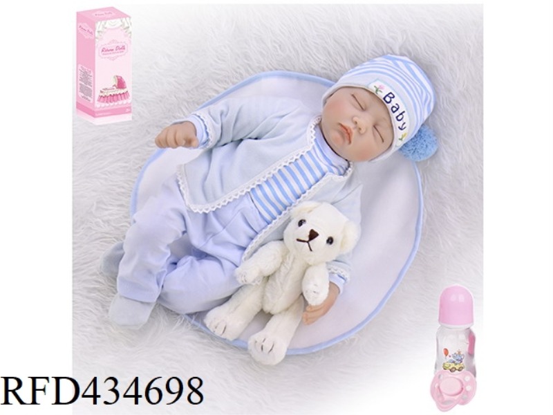 55CM REBIRTH DOLL HIGH IMITATION BABY DOLL (WIG COVER) WITH FEEDING BOTTLE, MAGNETIC PACIFIER, DIAPE