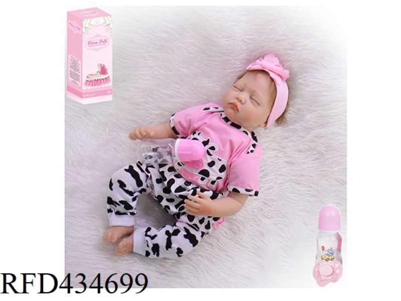 55CM REBIRTH DOLL HIGH SIMULATION BABY DOLL (SIMULATION LANUGO) WITH FEEDING BOTTLE, MAGNETIC PACIFI