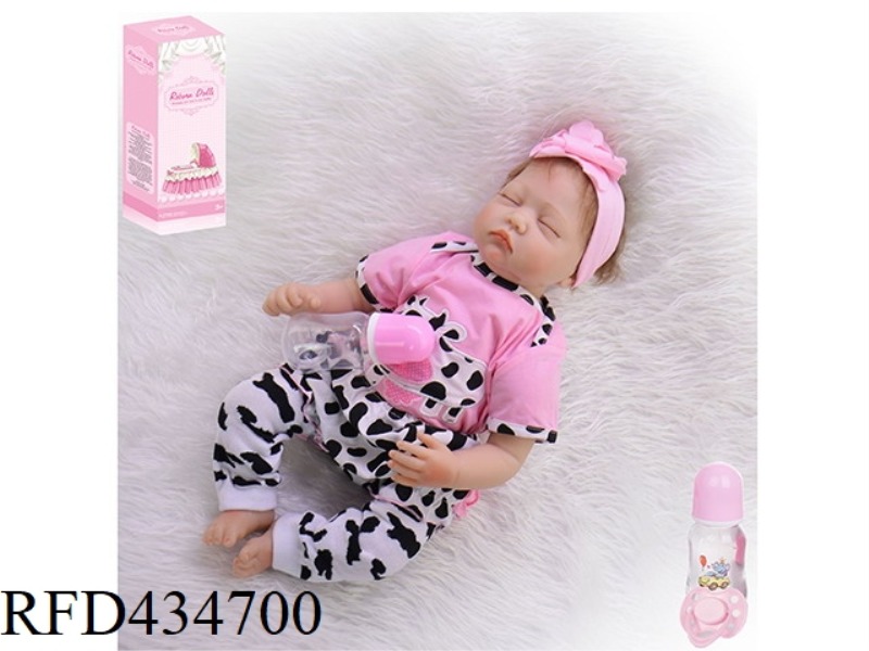 55CM REBIRTH DOLL HIGH IMITATION BABY DOLL (WIG COVER) WITH BOTTLE, MAGNETIC PACIFIER, DIAPER, BIRTH