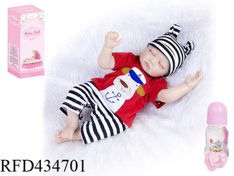 55CM REBIRTH DOLL HIGH SIMULATION BABY DOLL (SIMULATION LANUGO) WITH FEEDING BOTTLE, MAGNETIC PACIFI
