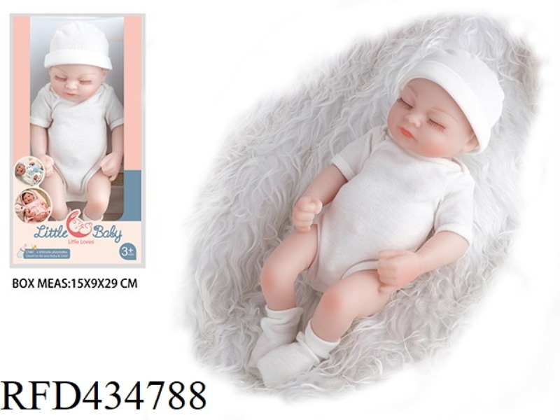 28 CM FULL SOFT PLASTIC REBIRTH DOLL HIGH SIMULATION BABY DOLL (EYES CLOSED)