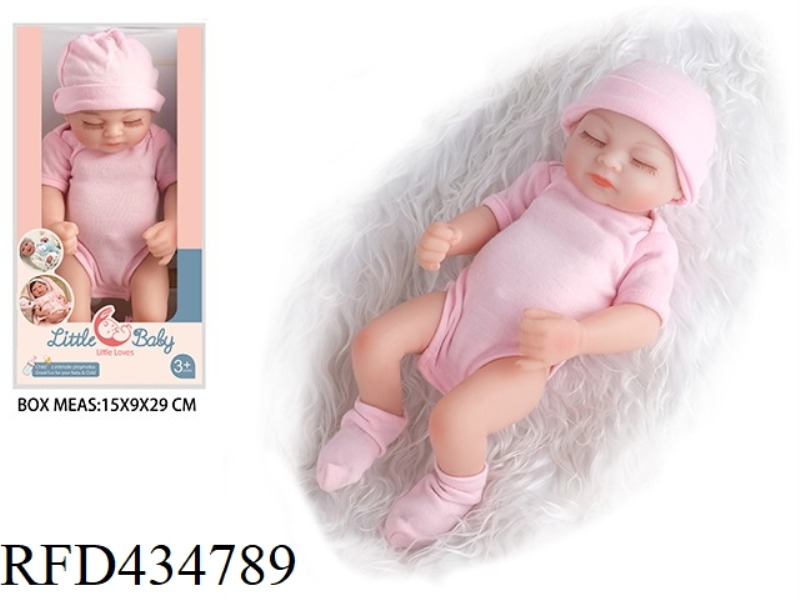 28 CM FULL SOFT PLASTIC REBIRTH DOLL HIGH SIMULATION BABY DOLL (EYES CLOSED)