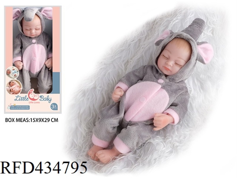 28 CM FULL SOFT PLASTIC REBIRTH DOLL HIGH SIMULATION BABY DOLL (EYES CLOSED)