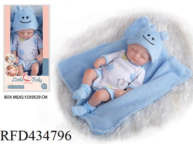 28 CM FULL SOFT PLASTIC REBIRTH DOLL HIGH SIMULATION BABY DOLL (EYES CLOSED)