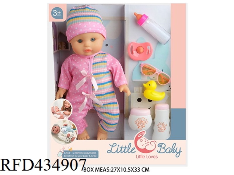 13 INCH COTTON BODY DOLL DOLL WITH ACCESSORIES