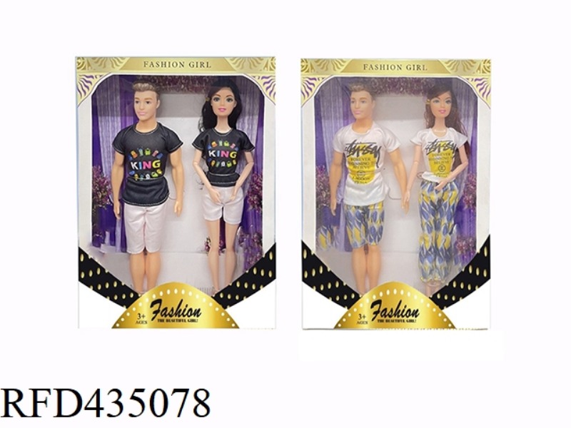 THEME COUPLE SERIES 11.5-INCH 9-JOINT SOLID BEAUTY AND 11.5-INCH SOLID MAN COUPLE SERIES 4 MIXED CLO