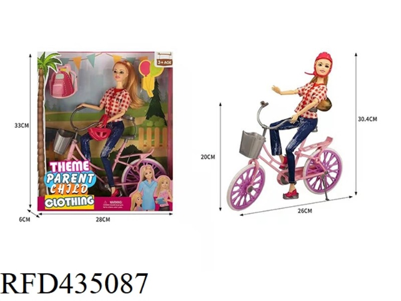 THEME PARK SERIES 11.5-INCH 12 JOINT SOLID BIKE BEAUTY WITH HELMET