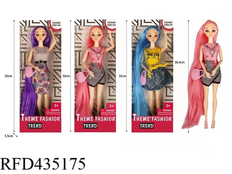 11.5 INCH 9 JOINTS SOLID BODY 3D REAL EYEBALL FASHION RAPUNZEL 3 STYLES MIXED WITH HANDBAG