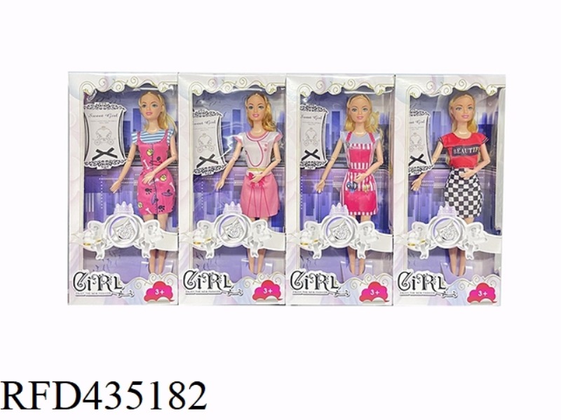 THEMED DRESS SERIES 11.5-INCH 9-JOINT FASHION SOLID BODY BARBIE.