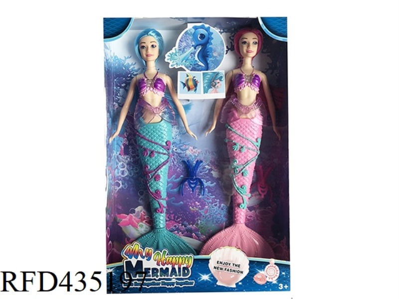 14 INCH REAL MERMAID WITH LIGHT MUSIC THEME