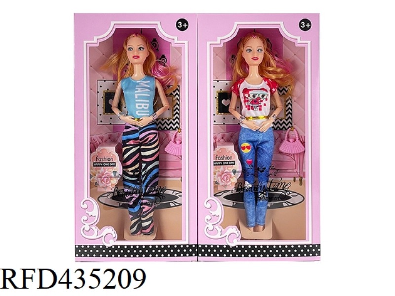 11.5 INCH 9 JOINTS SOLID FASHION BARBIE WITH HANDBAG
