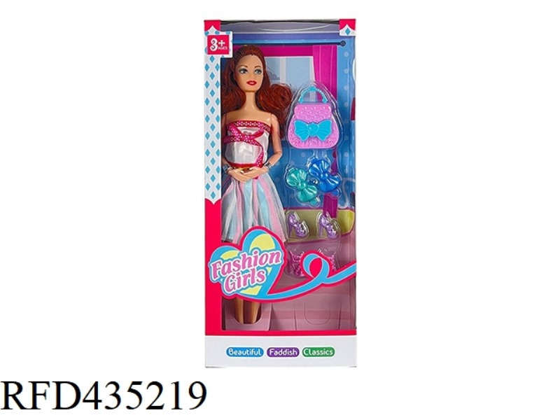 11.5 INCH 9 JOINTS SOLID BODY TREND BARBIE WITH HAIRPIN SUIT