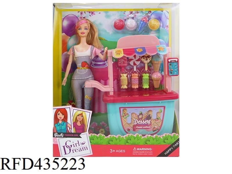 THEME SERIES 11.5 INCH 9 JOINTS SOLID CANDY BARBIE WITH CANDY SET