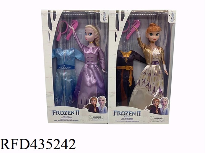 11.5 INCH BODY BARBIE 2 MIXED, COMB. MIRROR, SET OF CLOTHES