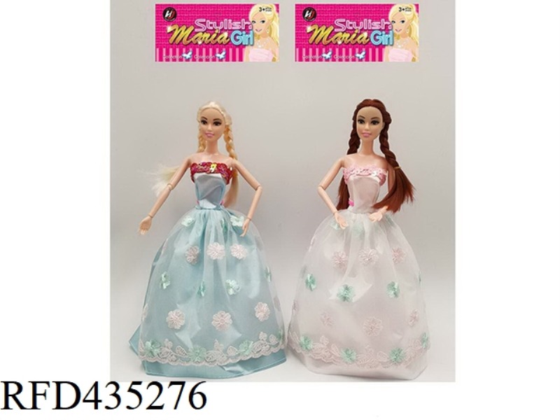 11.5 INCH SOLID BODY JOINT BARBIE FASHION WEDDING DRESS 2 MIXED SINGLE 1 BAG
