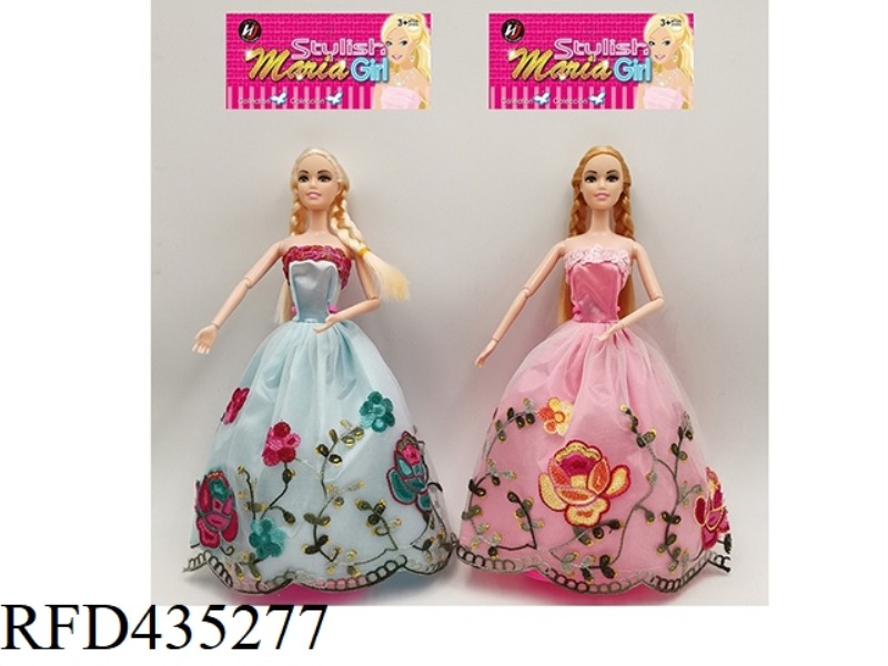 11.5 INCH SOLID BODY JOINT BARBIE FASHION WEDDING DRESS 2 MIXED SINGLE 1 BAG