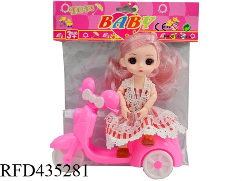6 INCH SOLID BODY 13 JOINTS LITTLE LOLITA WITH MOTORCYCLE