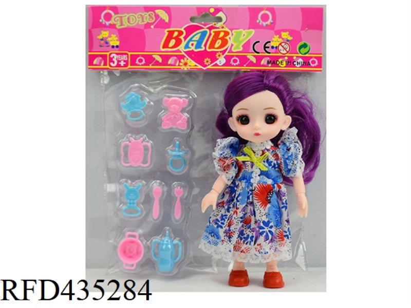 6 INCH SOLID BODY 13 JOINTS LITTLE LOLI WITH TABLEWARE
