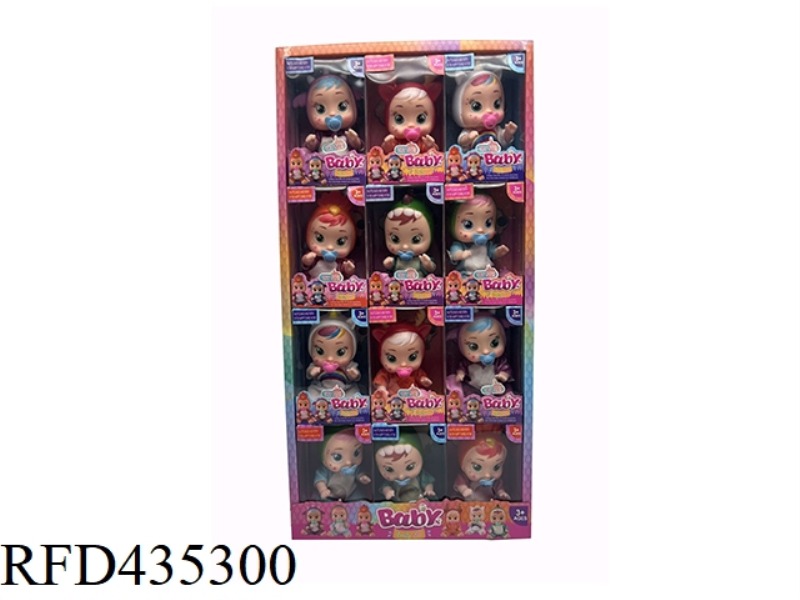 UNICORN SERIES 6.5 INCH SOLID BODY CRYING DOLL WITH FOUR MUSIC CRY BABIES-TUTTI FRITTI ANIMAL SERIES