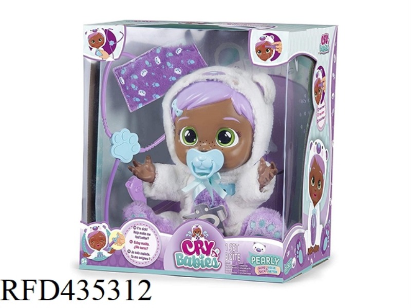 DOCTOR CAT 6TH GENERATION 14-INCH SOLID BODY CRYING DOLL WITH COLORFUL LIGHTS, FOUR-TONE MUSIC, WITH
