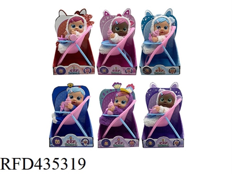 THE 6TH GENERATION 10-INCH VINYL CRYING DOLL WITH DINING CHAIR, FOUR-TONE MUSIC, WITH TEARS FUNCTION