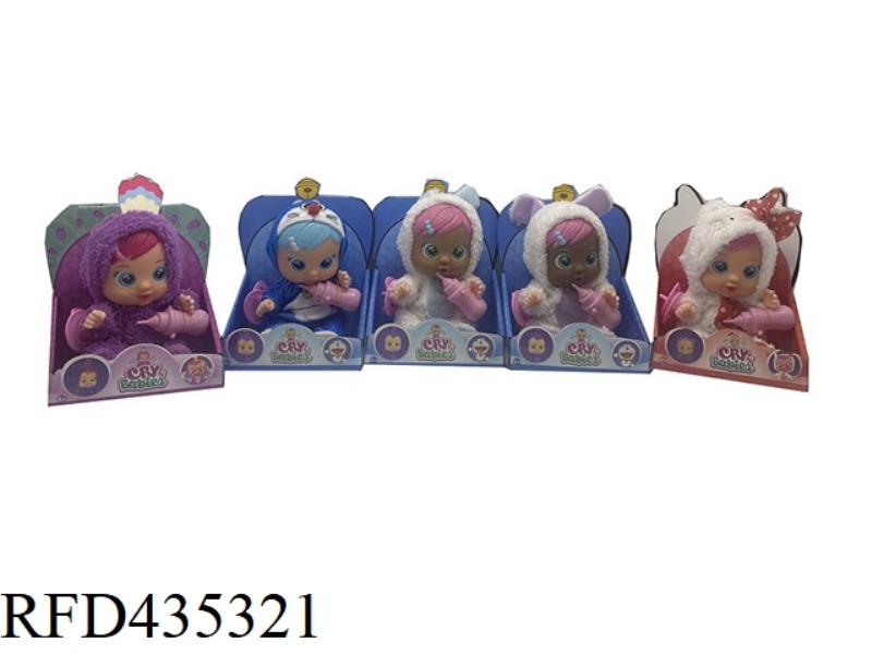 6TH GENERATION 10 INCH SOLID BODY WITH COLORFUL LIGHTS CRYING DOLL WITH FOUR-TONE MUSIC