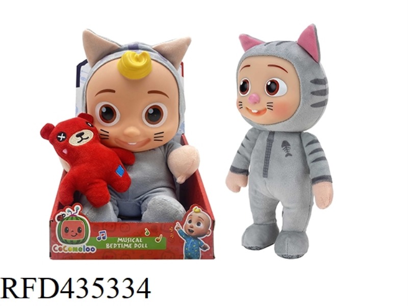14 INCH VINYL HEAD COTTON BODY COCOMELON SUPER BABY WITH THEME MUSIC 4 DIFFERENT THEME MUSIC AND CHR